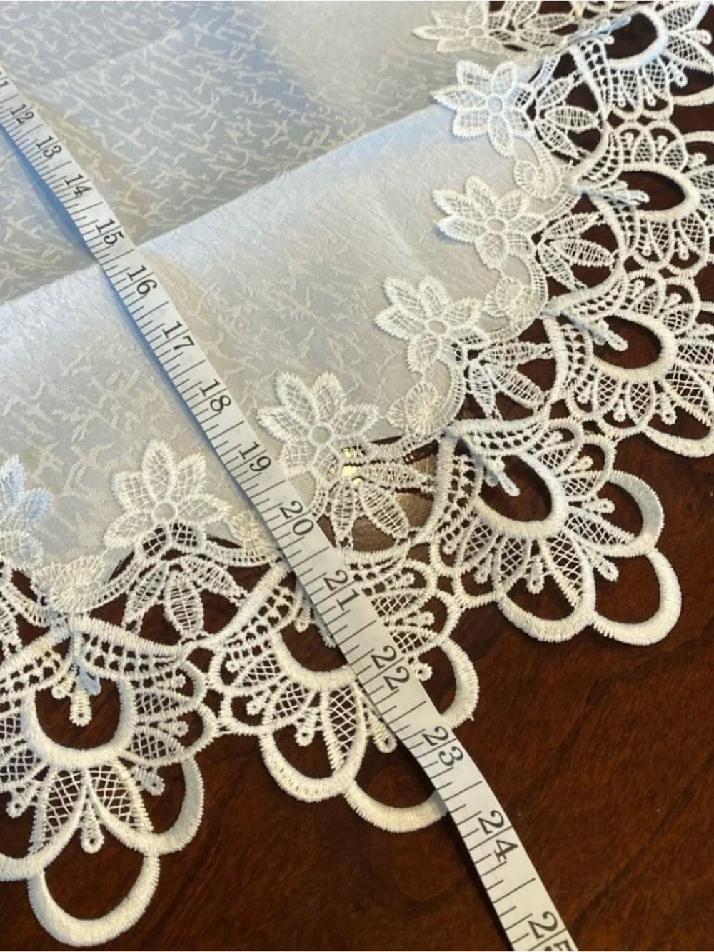 Round White Jacquard Lace Table Top Centerpiece Doily Placemat 23”